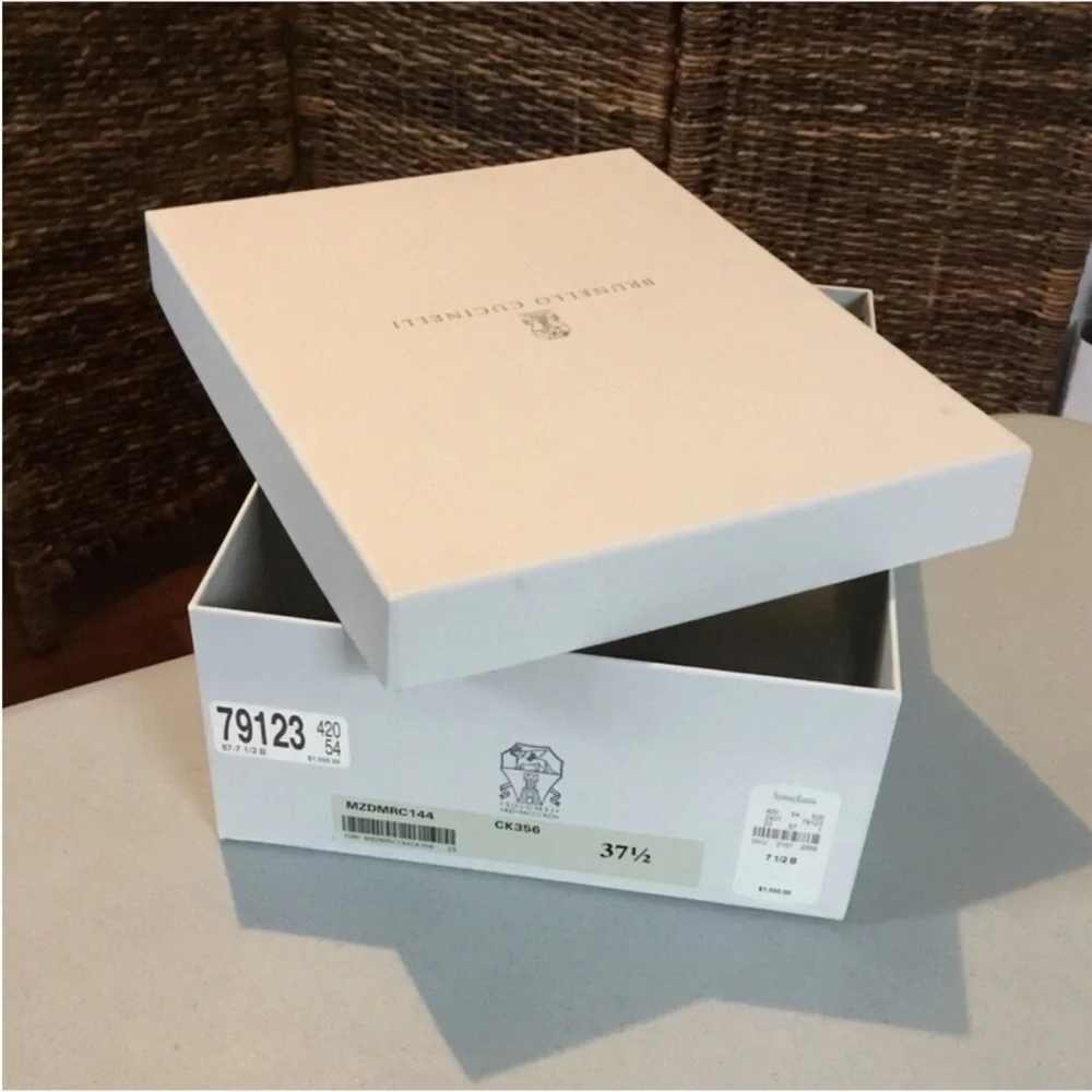 BRUNELLO CUCINELLI EMPTY BOX WITH ONE NEW DUST BAG LABELS ATTACH ON ONE SIDE